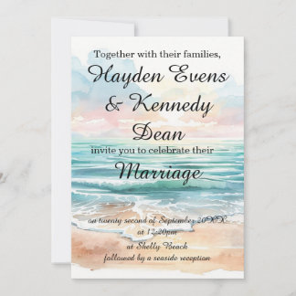 Beach Wedding/Engagment Invitation | Coastal