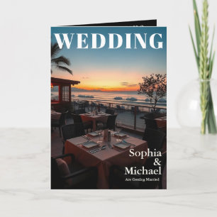 Beach Wedding Fair Magazine Cover Invitation