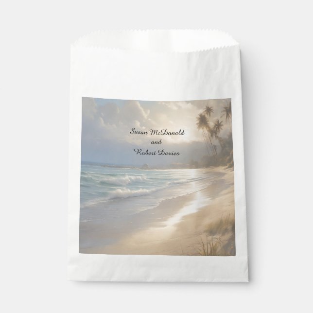 Beach Wedding Favour Bags (Front)