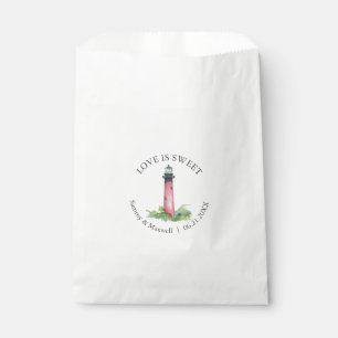 Beach Wedding Favour Bags Watercolor Lighthouse