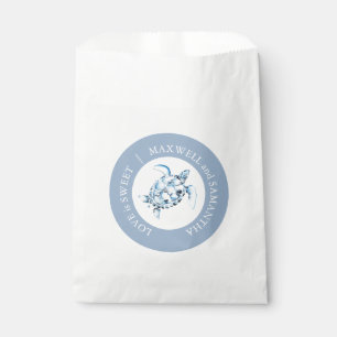 Beach Wedding Favour Bags Watercolor Sea Turtle