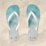 Beach Wedding Favour Flip Flops<br><div class="desc">Elevate Your Wedding with Personalised Flip Flop Favours Add a touch of beachy bliss and comfort to your wedding celebration with our Personalised Flip Flop Favours. These delightful favours not only offer a respite for tired feet but also showcase your initials and a matching ocean design, making them a cherished...</div>