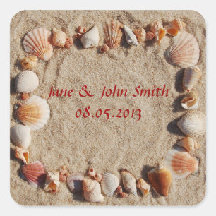 Beach Wedding Favour Stickers