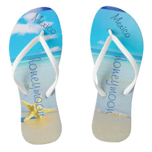 Beach Wedding   Flip Flops   Bride Name   Ocean