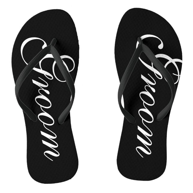 Beach wedding flip flops for groom and bride (Footbed)