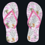 Beach Wedding Flip Flops Pink & White<br><div class="desc">Beach Wedding Flip Flops Pink & White for brides,  maid of honour or bridesmaids. Great bridal shower gift for a bride.</div>