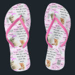 Beach Wedding Flip Flops Pink & White<br><div class="desc">Beach Wedding Flip Flops Pink & White for brides,  maid of honour or bridesmaids. Great bridal shower gift for a bride.</div>
