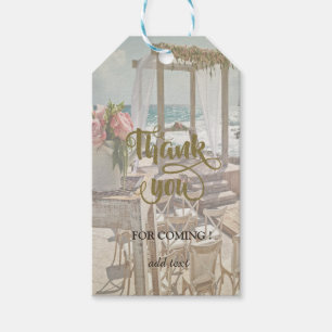 Beach Wedding Floral Retro Arbor    Gift Tags