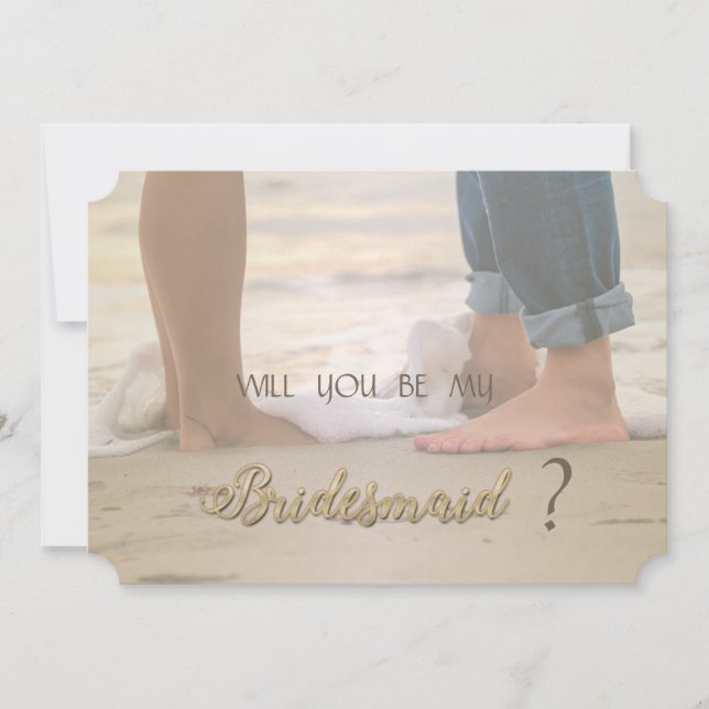 Beach Wedding,Foots  Bridesmaid Card (Front)