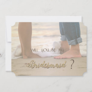 Beach Wedding,Foots Bridesmaid Card