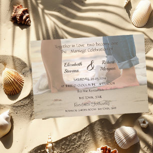 Beach Wedding,Foots Invitation