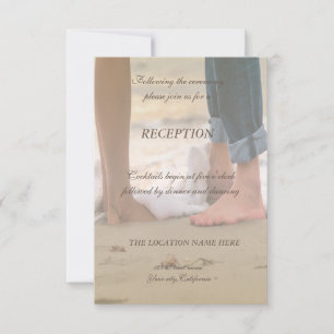 Beach Wedding,Foots Reception Invitation