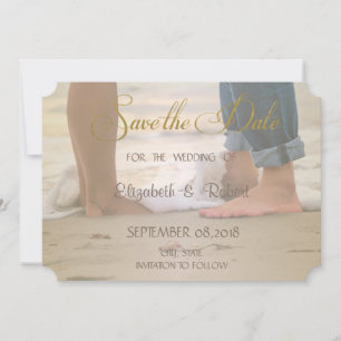 Beach Wedding,Foots  Save The Date