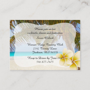 Beach Wedding for the Mr & Mrs Personalise Enclosure Card