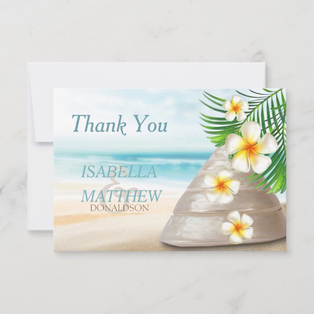 Beach Wedding for the Mr & Mrs - Thank You (Front)