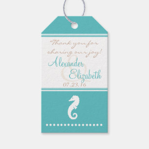 Beach Wedding Guest Favour Thank You Gift Tags