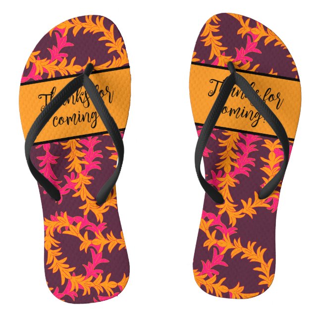 Beach Wedding Guest Thank You Flip Flops (Footbed)