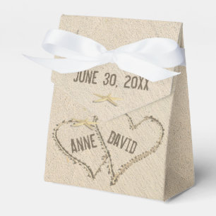Beach Wedding Hearts with Starfish Favour Box