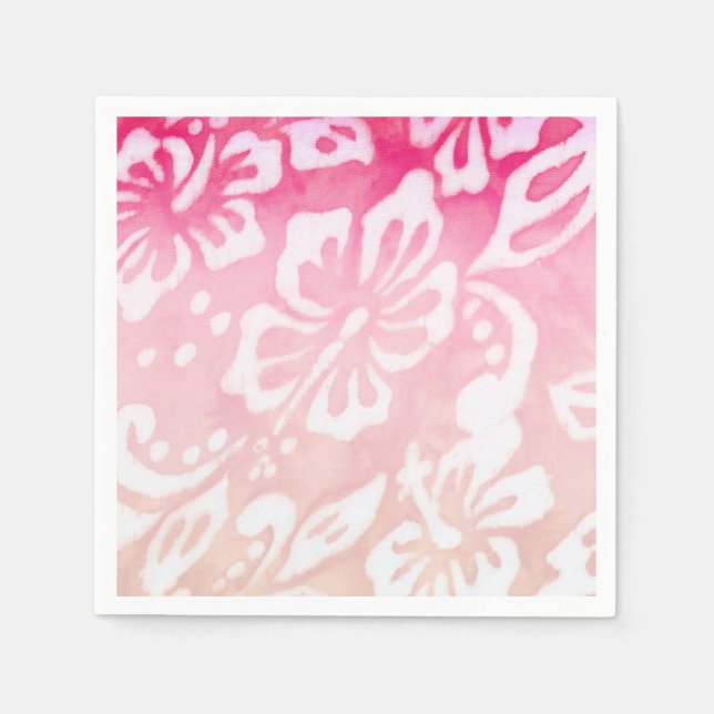 Beach Wedding Hibiscus Flower Luau Party Love Napkin (Front)