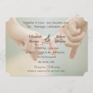 Beach Wedding,Hold Hands Invitation