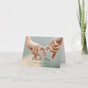 Beach  Wedding, Hold Hands Thank You Card
