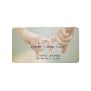 Beach Wedding, Hold Hands Wedding Label
