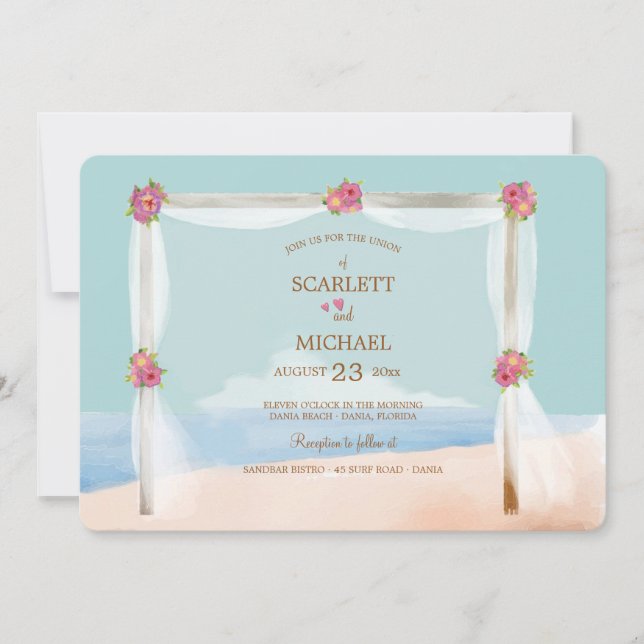 Beach Wedding Invitation (Front)
