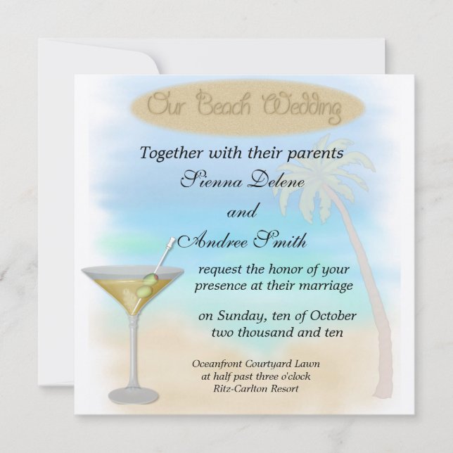 Beach Wedding Invitation (Front)