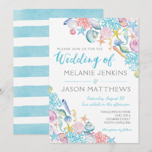 Beach Wedding Invitation