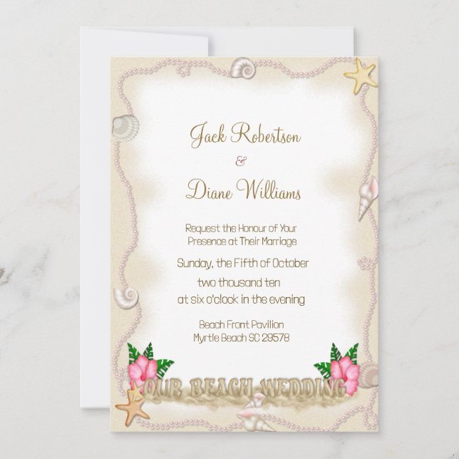 Beach Wedding Invitation (Front)