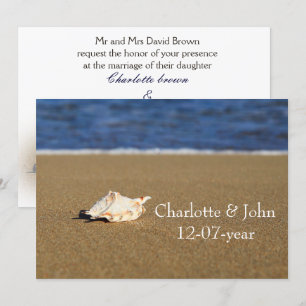 Beach wedding invitation