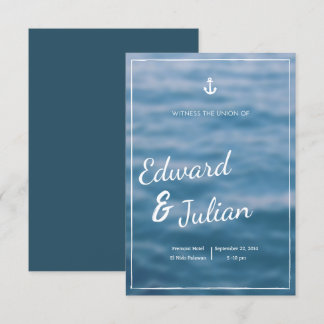Beach Wedding Invitation 