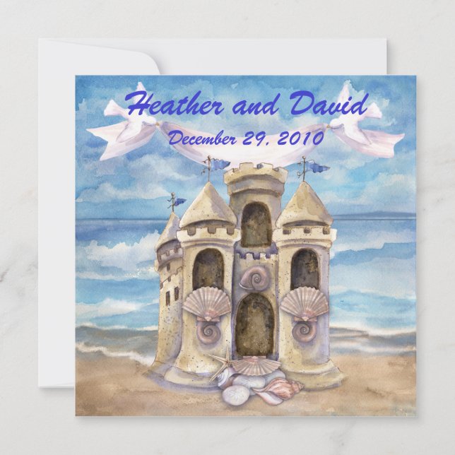Beach Wedding Invitation (Front)