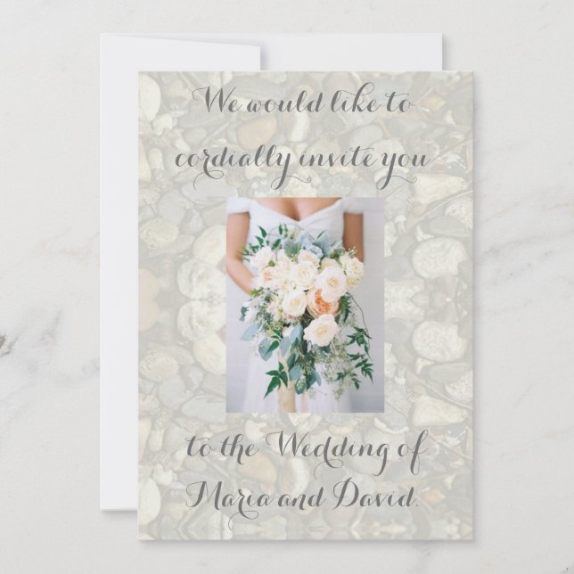 Beach wedding invitation (Front)