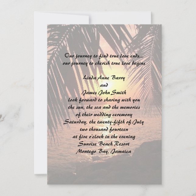 Beach Wedding Invitation (Front)
