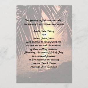 Beach Wedding Invitation