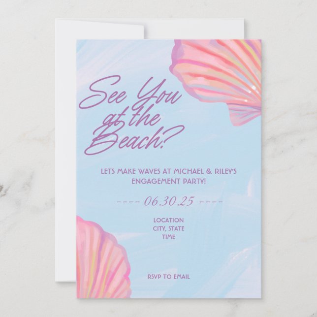 Beach Wedding Invitation (Front)