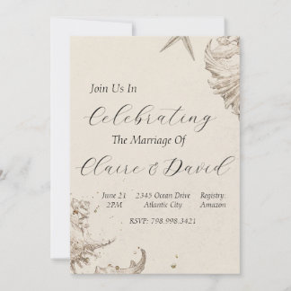 Beach Wedding Invitation