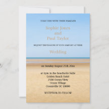Beach Wedding Invitation Card
