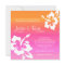 Beach Wedding Invitation Hibiscus Pink Orange