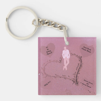 Beach Wedding  Invitation   Key Ring