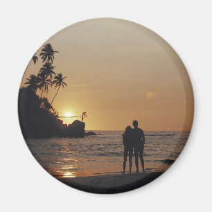 Beach Wedding Invitation Magnet