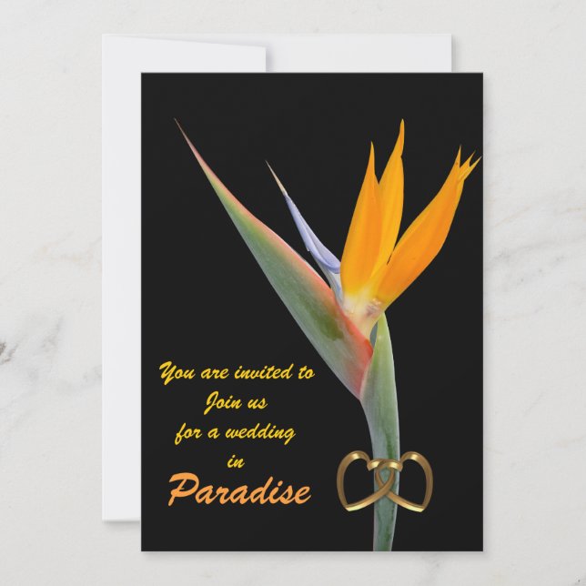 Beach wedding Invitation Paradise (Front)