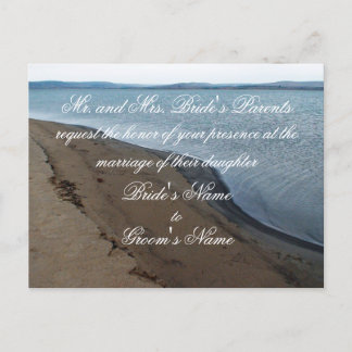 Beach Wedding Invitation postcard. Postcard
