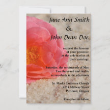 Beach Wedding Invitation:  Rose in Sand