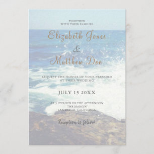 Beach Wedding Invitation Seaside/Oceanside Wedding