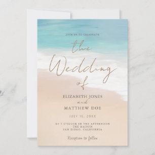Beach Wedding Invitation Seaside/Oceanside Wedding