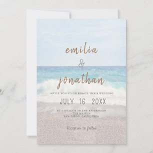 Beach Wedding Invitation Seaside/Oceanside Wedding