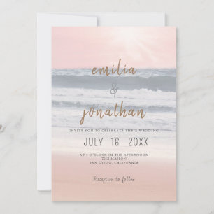 Beach Wedding Invitation Seaside/Oceanside Wedding