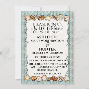 Beach Wedding Invitation Template